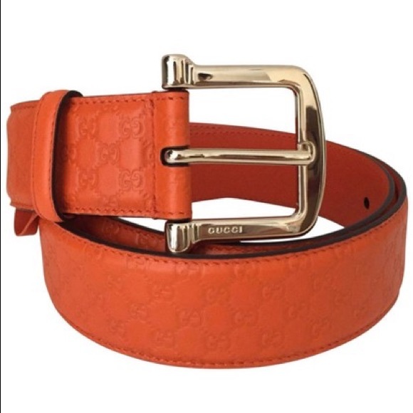 GUCCI Orange microGuccissimo belt GG 75/30 - Picture 3 of 8